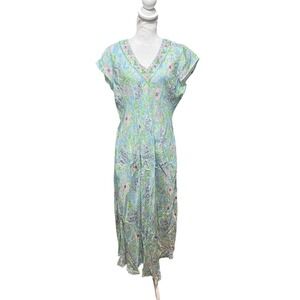 Bella Tu || Sequined Tie Dye Kaftan Mumu Maxi Dress XL